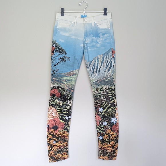 🇺🇸 Mother "The Looker" Skinny Jeans Day In Paradisea Wash Made In USA - Picture 5 of 12